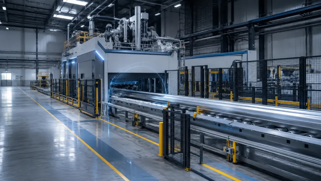 Evaluación de riesgos de línea de extrusión de aluminio industrial